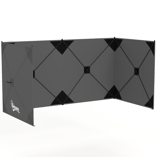 Camping Windbreak, Pop Up Hub Frame Windbreaker Blocker, Dark Grey