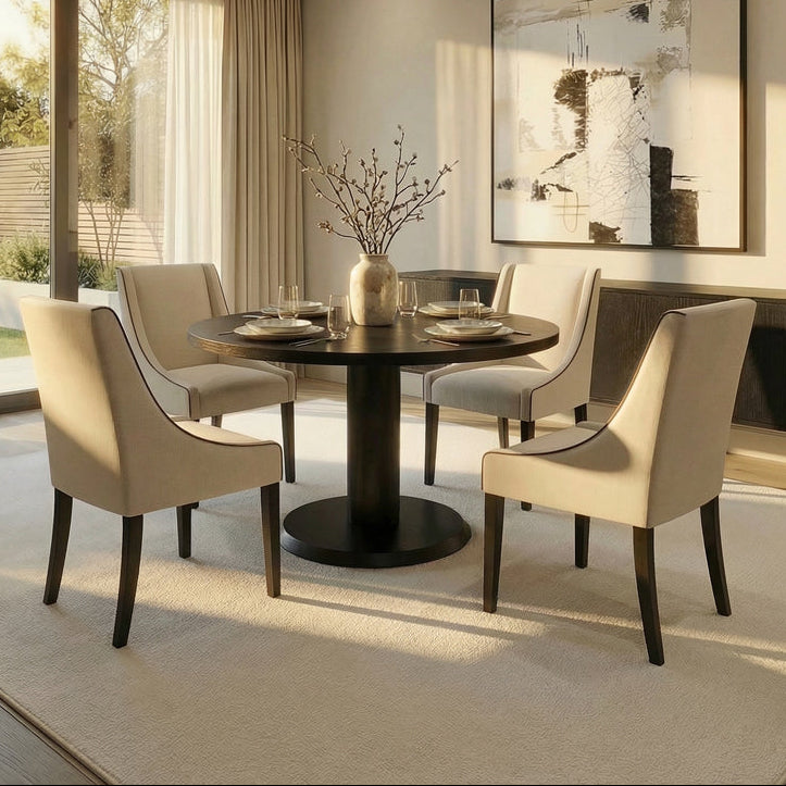 Sia 4-6 Seat Black Dining Table