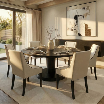 Sia 6-8 Seat Black Dining Table