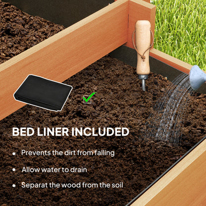 3 Tier Wooden Garden Planters with Trellis for Vine Climbing Plants