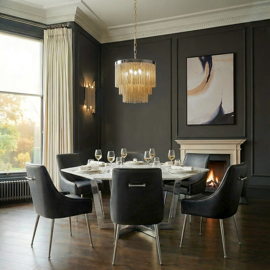 Kronos Chrome Dining Table
