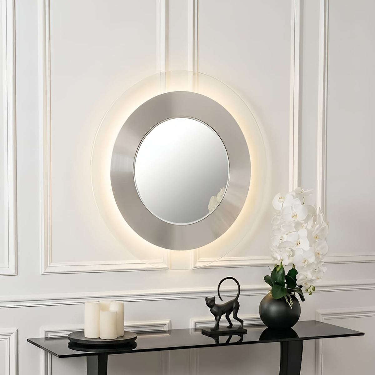 Solar Flare Wall Mirror Silver
