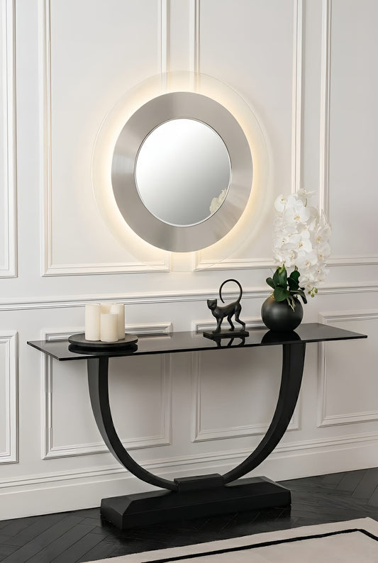 Solar Flare Wall Mirror Silver