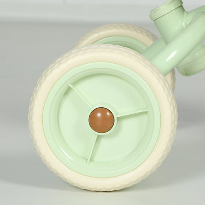 Kids Tricycle for 2-5 Years Old, 2-In-1 Toddler Trike with Adjustable Parent Handle, Pedals, Footrests, Storage Basket, 3 Wheel Bike for Boys and Girls, Green