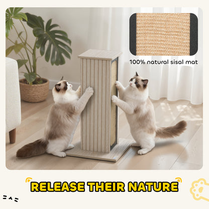 63cm Cat Scratching Post, Scratcher w/ Replaceable Scratching Board