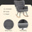 Wingback Rocking Chair for Nursing, Berber Fleece Nursery Glider Rocker, Modern Armchair for Living Room, Grey