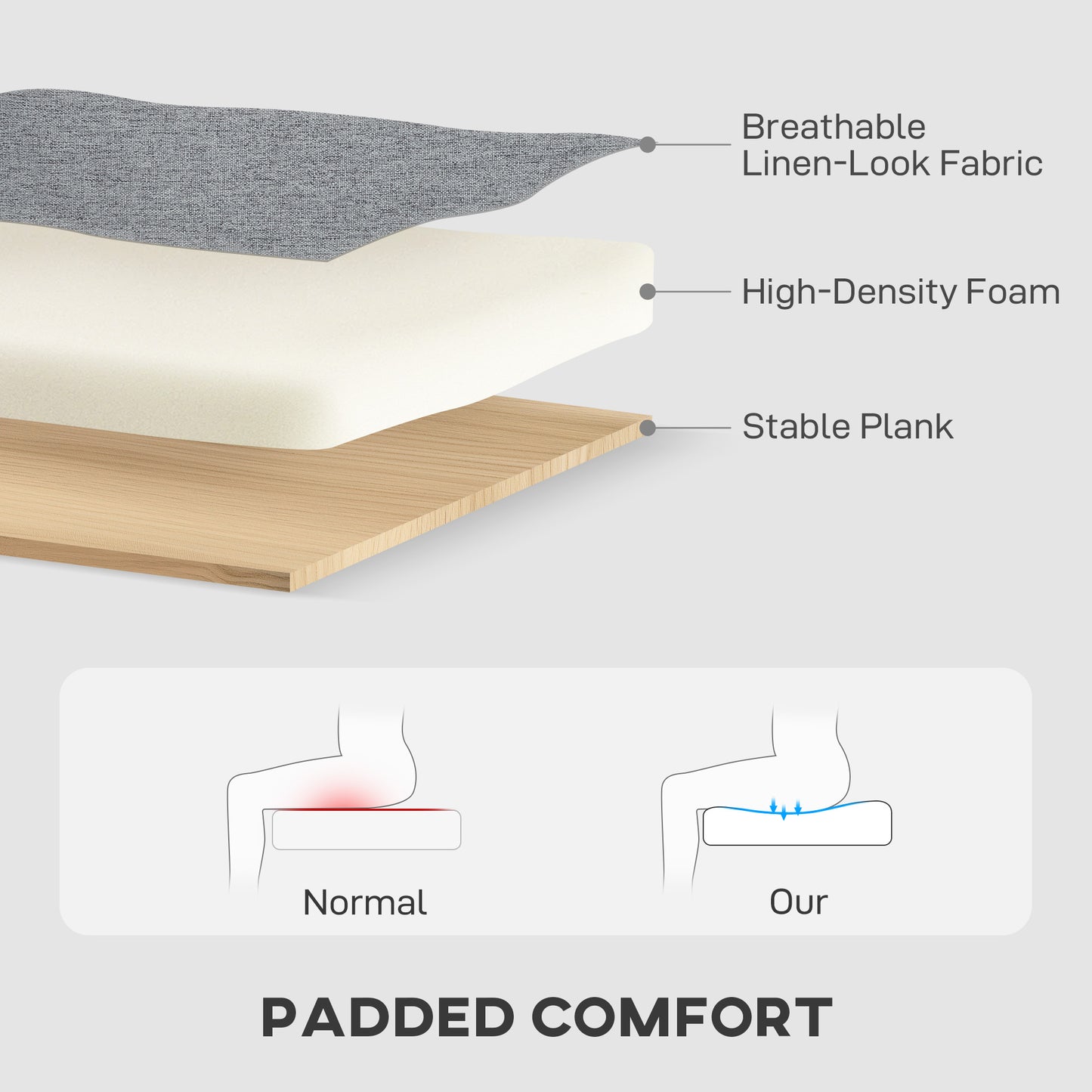 Fold-Out Convertible Sofa Bed with Removable Covers, Grey