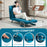 Single Folding 5 Position Convertible Sleeper Chair Bed Blue