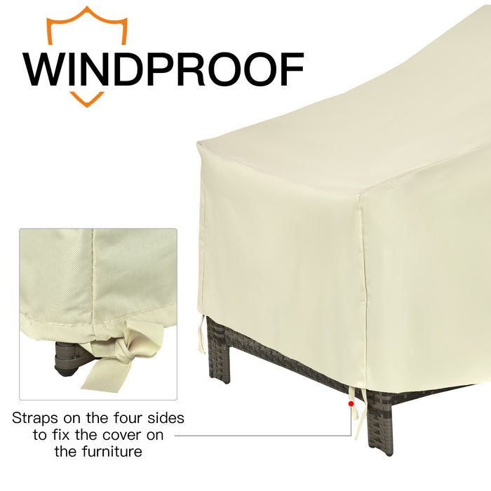 600D Oxford Cloth Furniture Cover Single Chair Garden Patio Outdoor Protector Waterproof 68x87x44-77cm