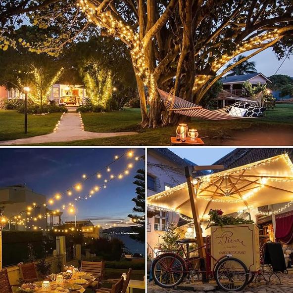 100 LED Solar String Lights For The Outdoor Garden - Warm White
