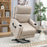 Lift Chair, Electric Riser and Recliner Chair with Vibration Massage, Heat, Cup Holders, Side Pockets, Beige