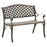 Cast Aluminium Outdoor Garden Bench 2 Seater Antique Patio Porch Park Loveseat Chair, Bronze