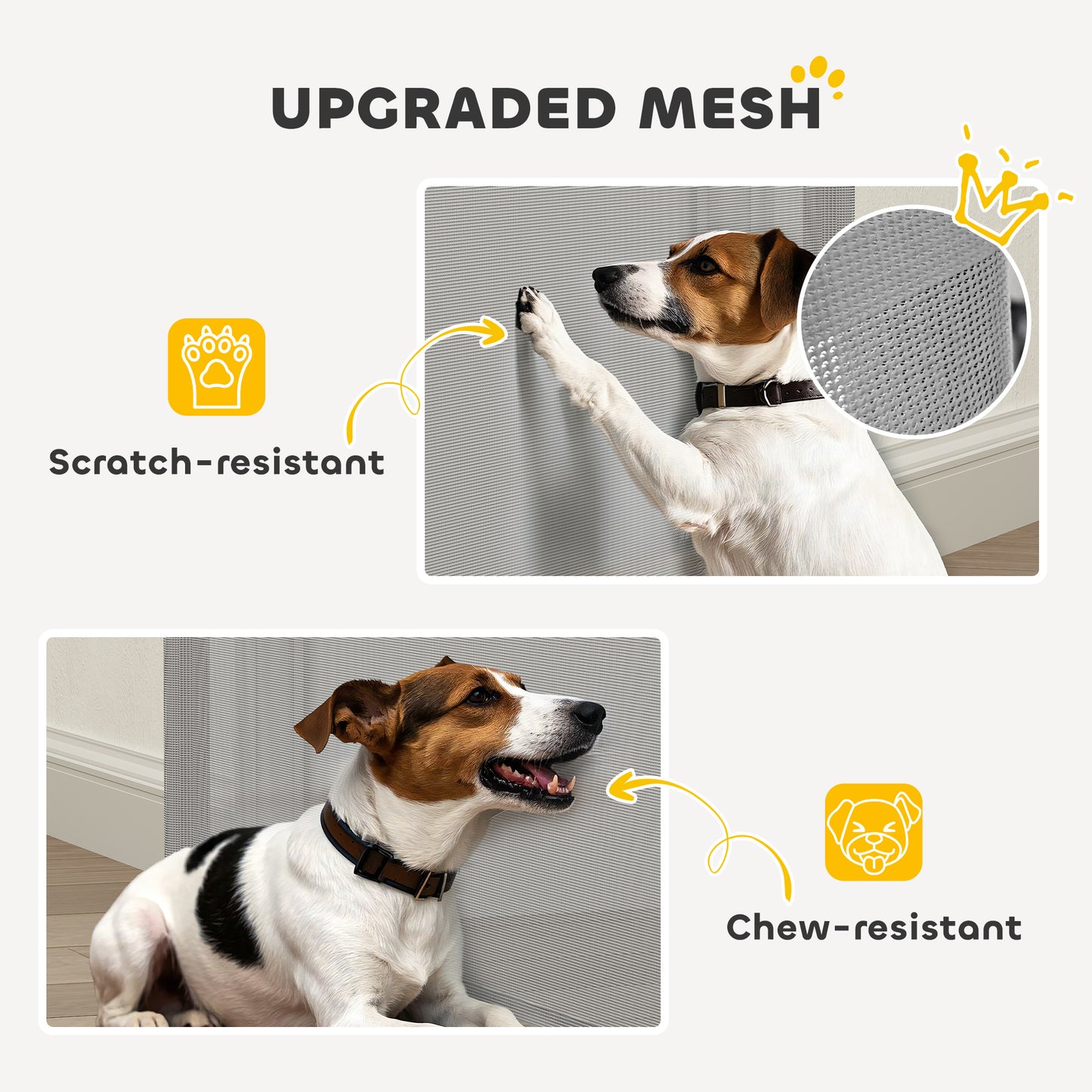 Retractable Stair Gate, Dog Gate Extends Up to 180 cm Wide, Grey