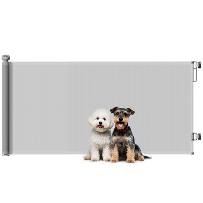 Retractable Stair Gate, Dog Gate Extends Up to 180 cm Wide, Grey