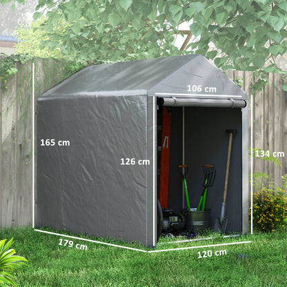 1.2 x 1.8m Portable Garden Shed for Motorbikes, Garden Tools, Bikes