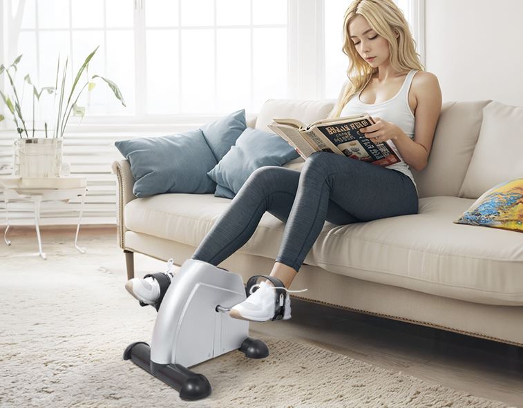 Mini Exercise Bike Fitness W/LCD Display, 9Wx 40Dx 31Hcm-Silver