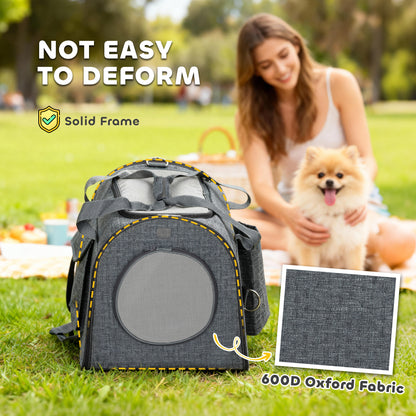 Soft Sided Cat Carrier Bag Foldable Portable with Shoulder Strap