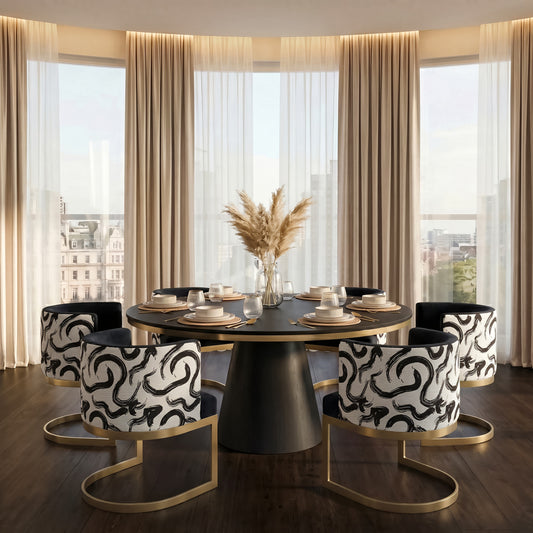Suki Dining Chair – Brushed Brass Base