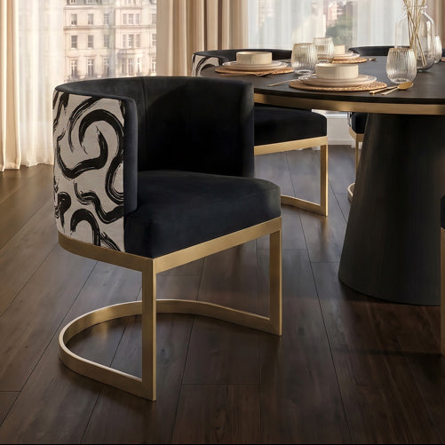 Suki Dining Chair – Brushed Brass Base