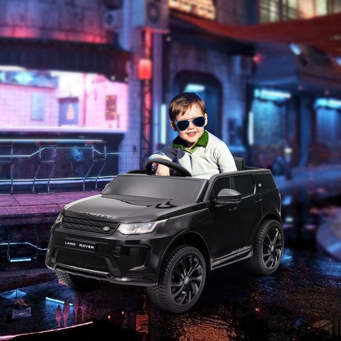 Land Rover Licensed Kids Electric Car w/ Remote Music - Black