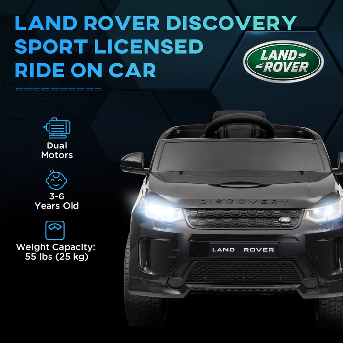 Land Rover Licensed Kids Electric Car w/ Remote Music - Black