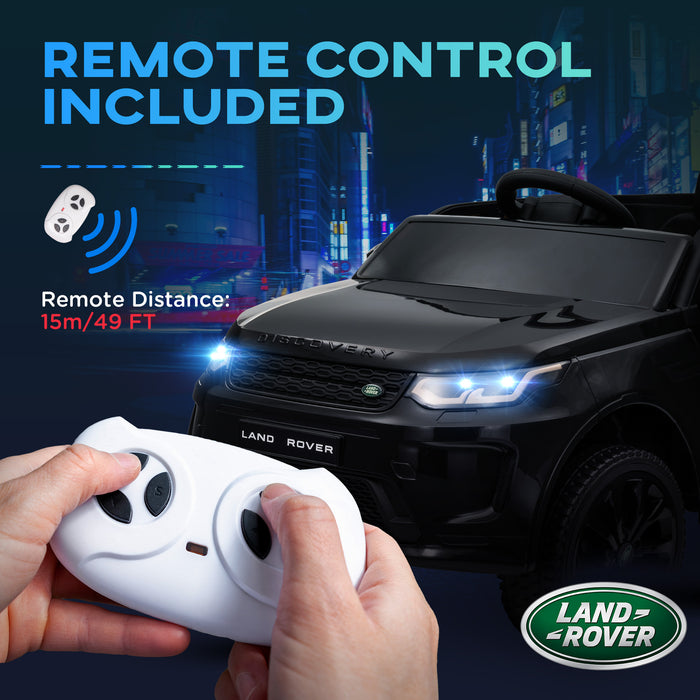 Land Rover Licensed Kids Electric Car w/ Remote Music - Black