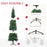 6.5FT Artificial Slim Christmas Tree Holiday Home Décor with Pine Cones