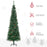 6.5FT Artificial Slim Christmas Tree Holiday Home Décor with Pine Cones