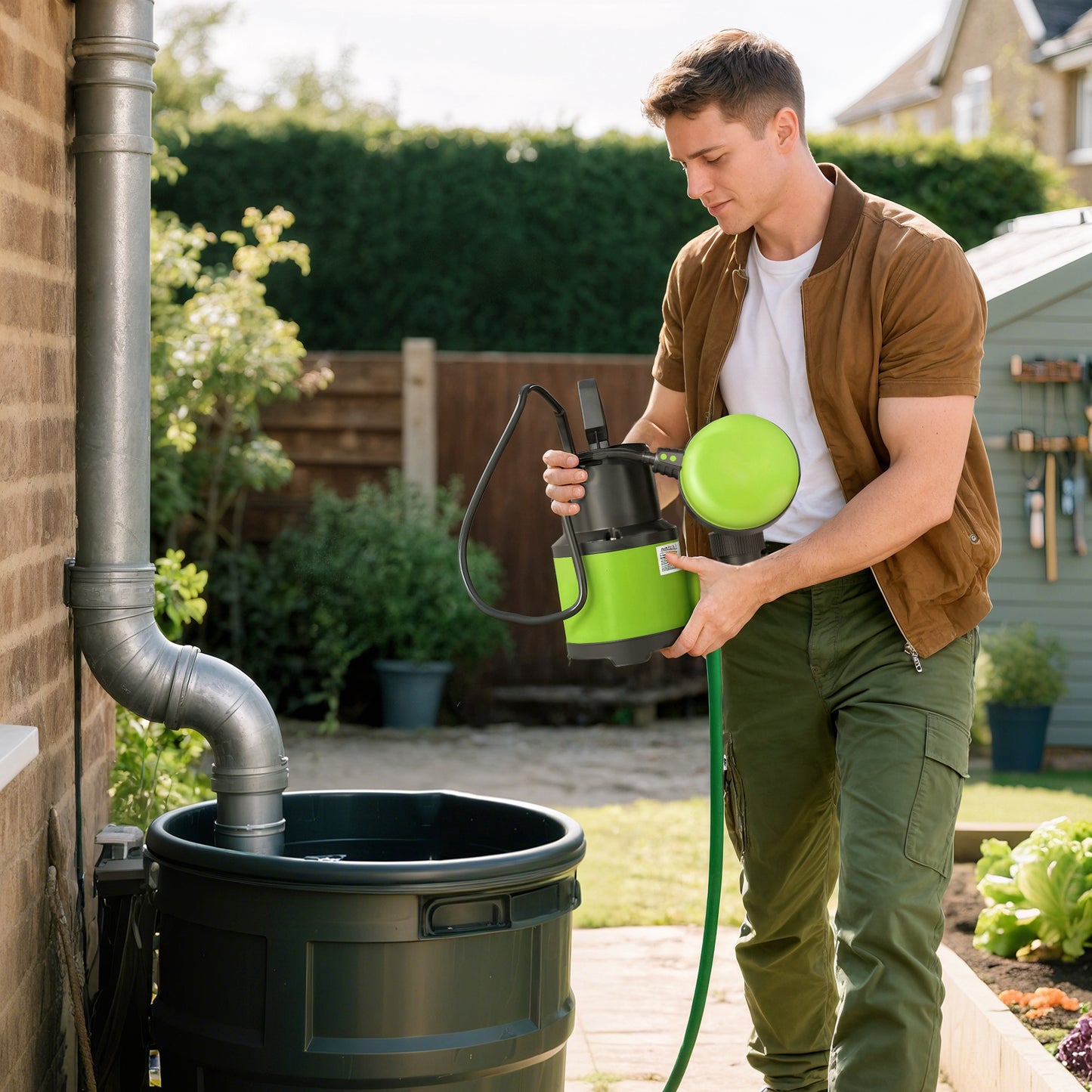 400W Water Pump with Float Switch, 9000L/H Electric Sump Pump