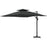 Garden Parasol, 3(m) Cantilever Parasol with Hydraulic Mechanism, Dual Vented Top, 8 Ribs, Cross Base, Grey