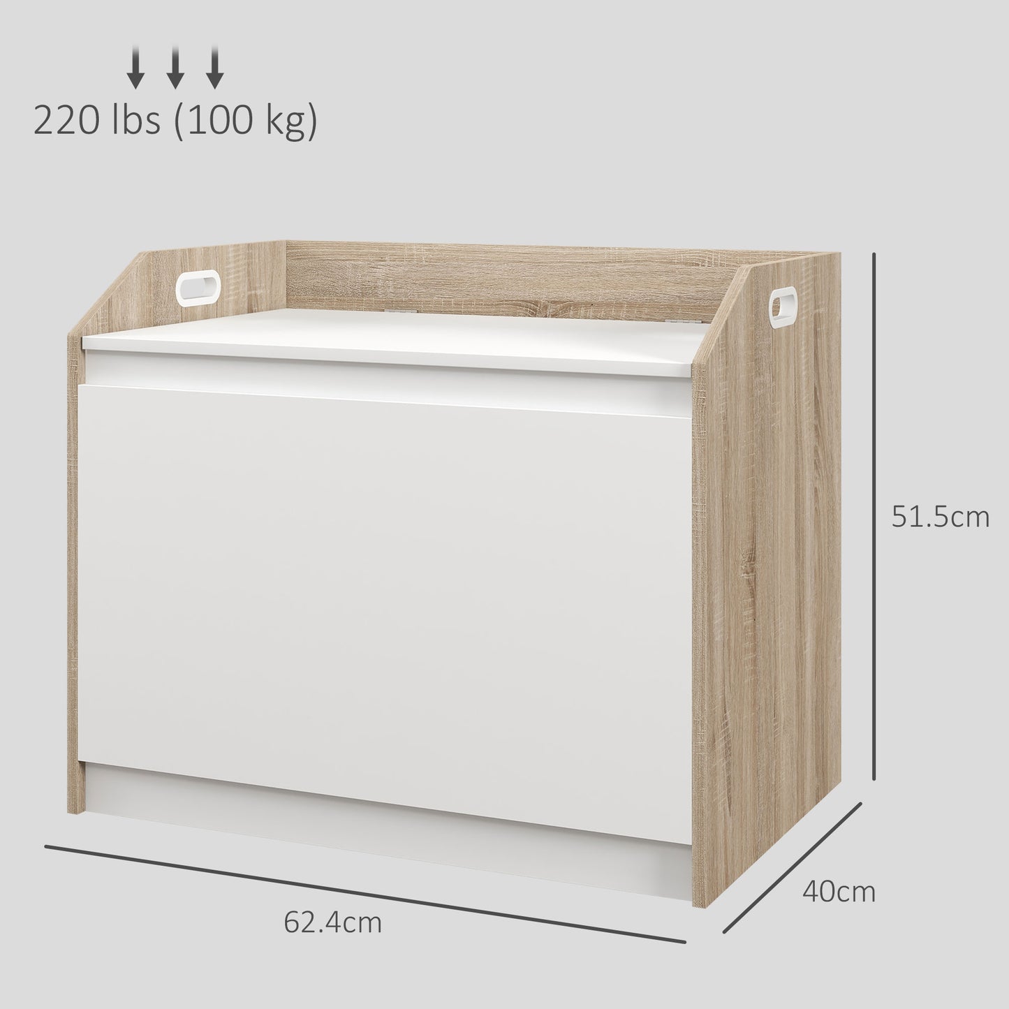 Storage Bench Lift Top Cabinet Accent Seat Storage Box for Entryway