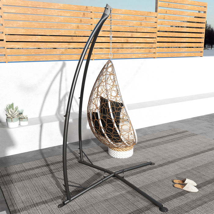 Hammock Chair Stand, Hanging Heavy Duty Metal Frame Hammock Stand with Chain, for Hanging Hammock Air Porch Swing Chair, Egg Cahir