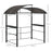 2.4 x 1.5m Outdoor Grill Gazebo with Side Shelves, PC Board Roof, Grey