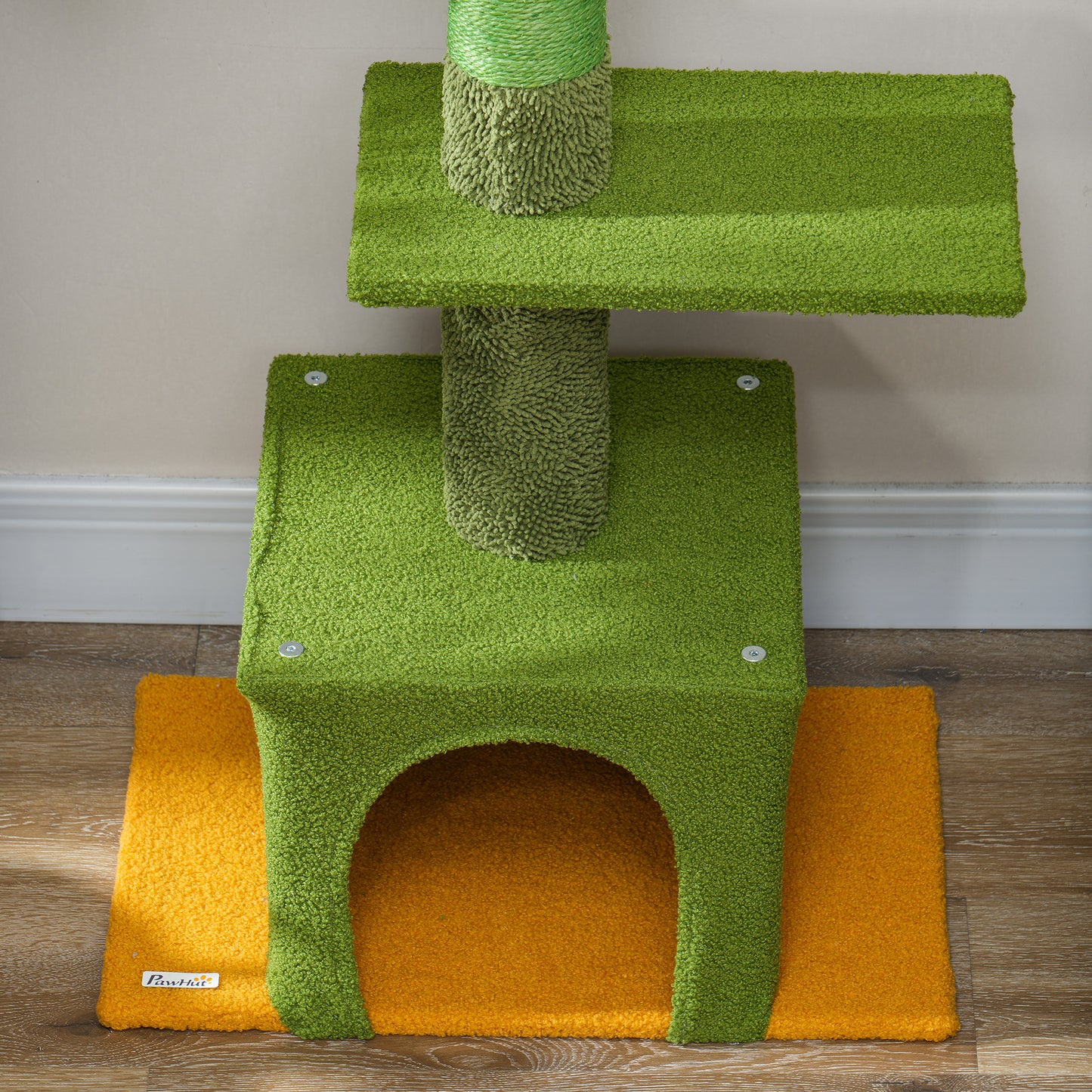 230-275cm Floor-to-Ceiling Cat Tree for Indoor Cats with Cat House