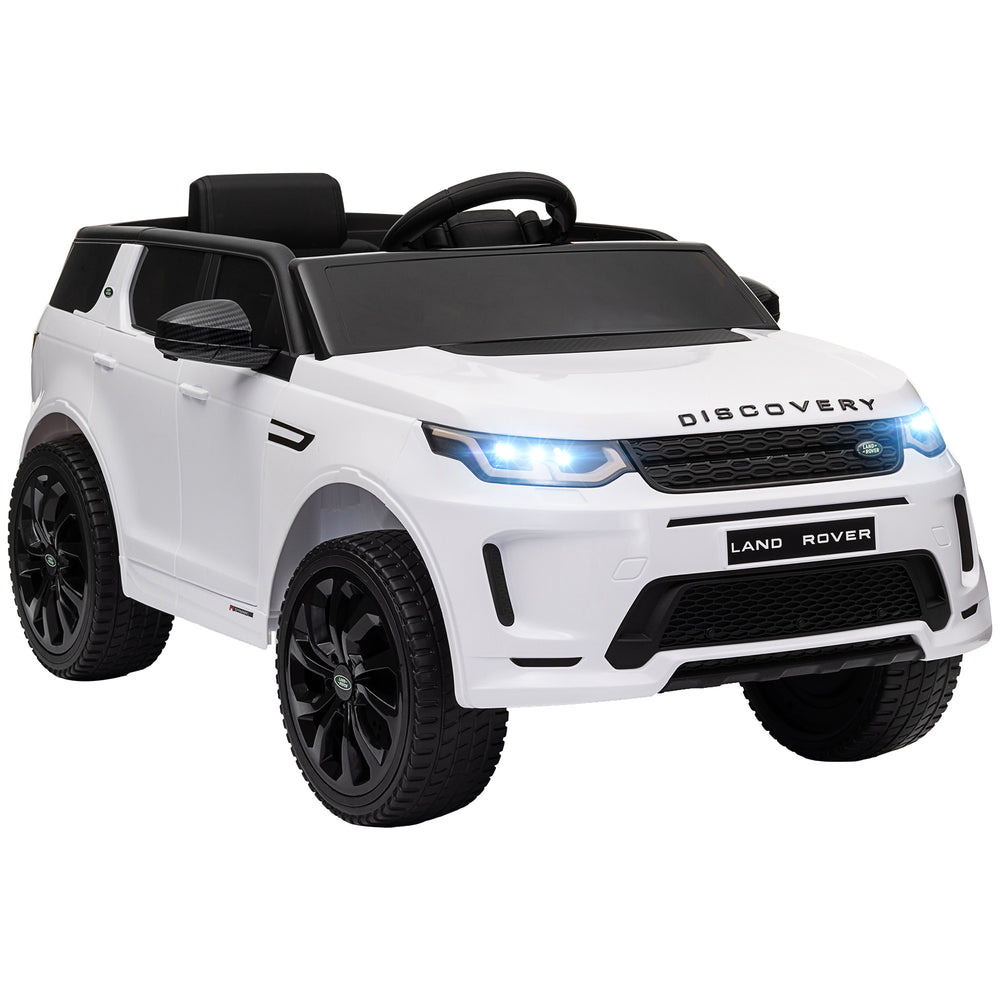 Land Rover Licensed Kids Electric Car w/ Remote Music - White