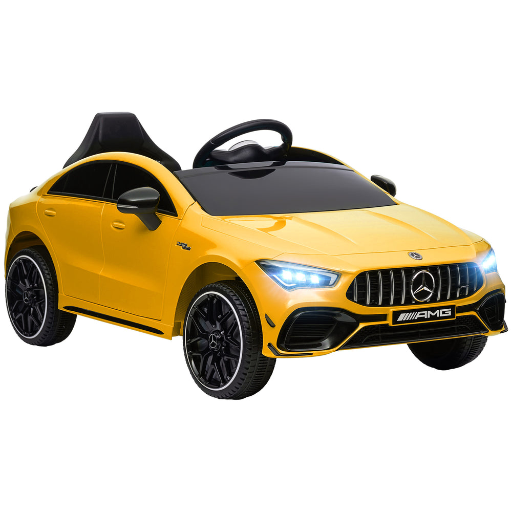 Mercedes-AMG CLA 45 Licensed 12V Ride on Car w/ Music - Yellow