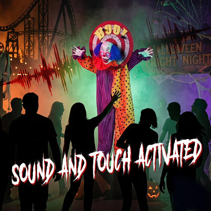 167 cm Life Size Animated Clown Halloween Decorations Outdoor Indoor