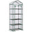 5 Tier Greenhouse Outdoor Flower Stand PVC Cover Portable Shed Metal Frame Transparent 69 x 49 x 193cm