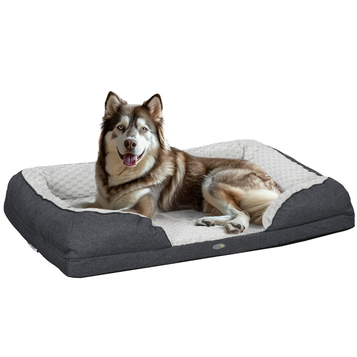 Dog Bed Calming Pet Bed Dog Mattress for Large Dogs - Charcoal Grey