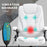 Office Chair w/ Heating Massage Points Relaxing Reclining Cream White