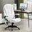 Office Chair w/ Heating Massage Points Relaxing Reclining Cream White