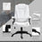 Office Chair w/ Heating Massage Points Relaxing Reclining Cream White