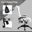 Office Chair w/ Heating Massage Points Relaxing Reclining Cream White