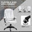 Office Chair w/ Heating Massage Points Relaxing Reclining Cream White