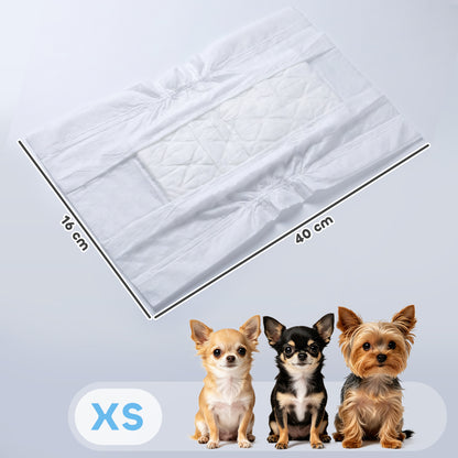 Disposable Dog Diapers Male, 48 Count Absorbent Dog Nappies, Puppy Sanitary Wraps Panties for Incontinence or Excitable Urination and Training, XS, 20-28 cm