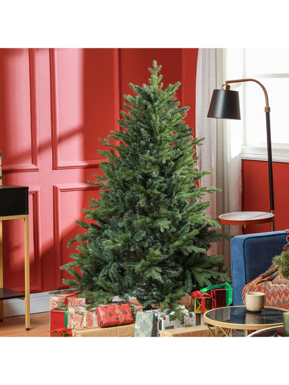 5 Ft Artificial Christmas Tree with Metal Base, Hinged Branches