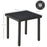 Garden Side Table End Table Patio Coffee Table with Umbrella Hole, Steel Frame for Balcony, Black