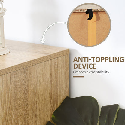 Chest Of 6 Drawers Storage Unit 71x120cm Unique Zigzag Design Anti tip