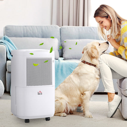 10L/Day 2200ML Portable Quiet Dehumidifier with WiFi Smart App Control, Electric Moisture Air Dehumidifier for Home Laundry Basement