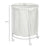 100L Round Laundry Hamper with Wheels for Bedroom Bathroom Cream White